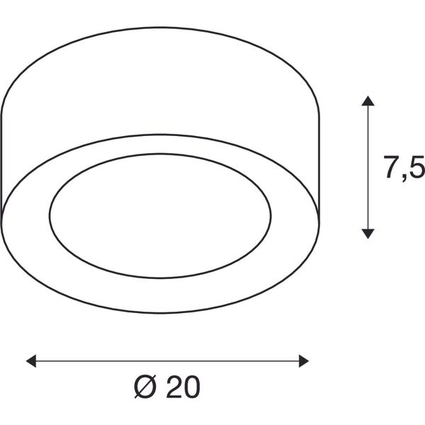 FERA 25 1650lm 3000/4000K 230V 90ø black image 2