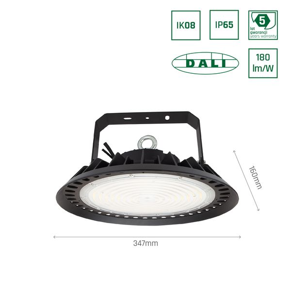 PLATEO 3 HIGHBAY 200W NW 230V 90deg IP65 DALI image 11