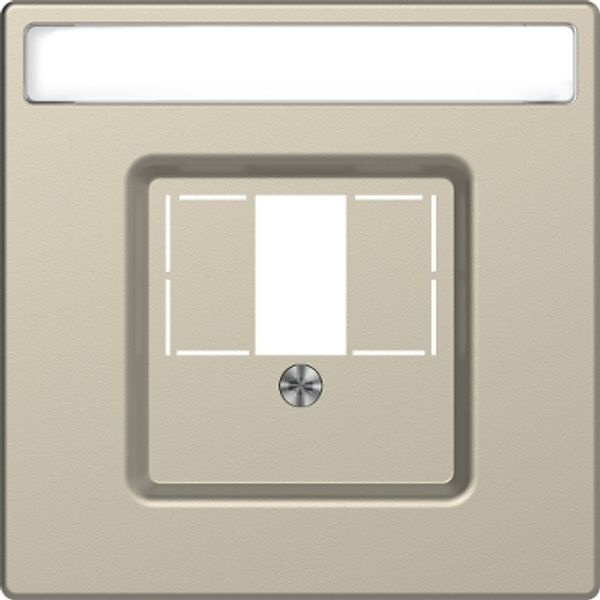 Central plate with square opening and label field, sahara, System Design image 3