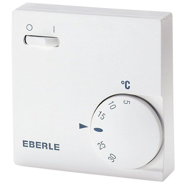 Room controller, 5-30C, AC 230V, 1 changeover contact, 10/5 A, on/off, with TA approx.5K image 1