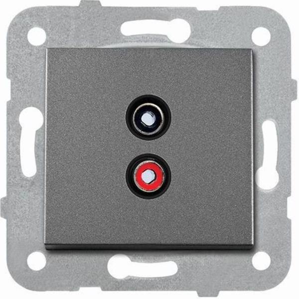 Novella-Trenda Dark Grey Music Broadcast (Speaker) Socket image 1