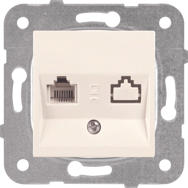 Karre Plus-Arkedia Beige One Gang Data Socket (CAT5) image 1