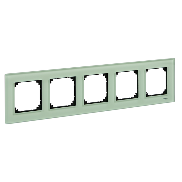 Real glass frame, 5-gang, Emerald green, M-Elegance image 4