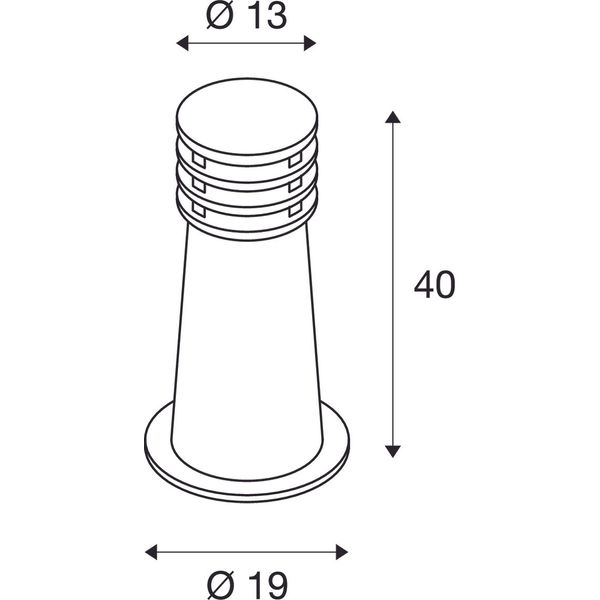 RUSTY 40 LED ROUND, outdoor luminaire 3000K IP55, rusty image 2