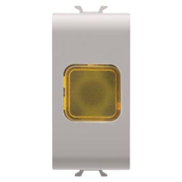 SINGLE INDICATOR LAMP - AMBER - 1 MODULE - NATURAL SATIN BEIGE - CHORUSMART image 1