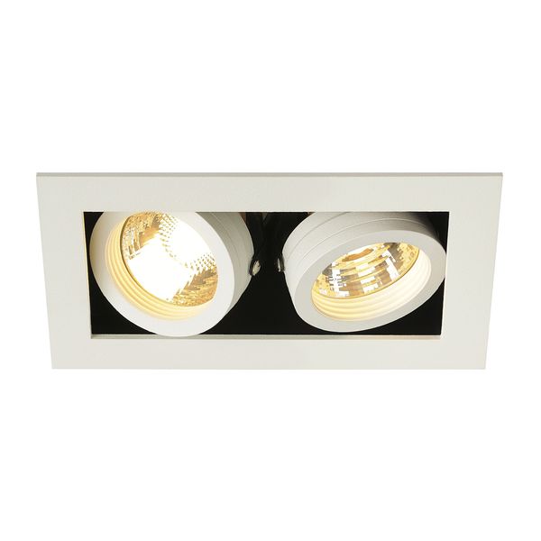 KADUX 2 GU10 Downlight, angular, matt white, max. 2x50W image 1