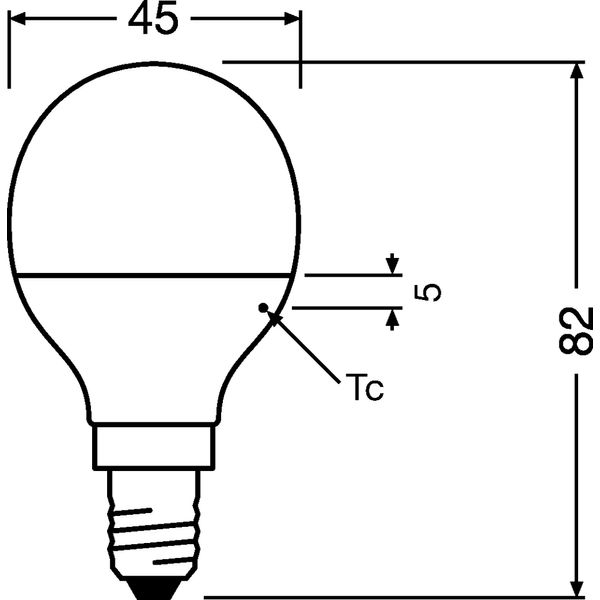 LED VALUE CLASSIC P 40 4.9 W/2700 K E14 image 2