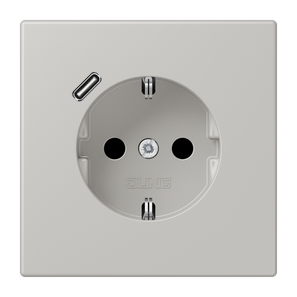 SCHUKO socket with USB type C LC32013 LC1520-18C205 image 1