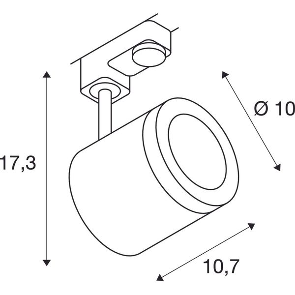 ENOLA_C 9 Spot, 9W, 3000K, 55ø, +3P.-adapter, round, white image 4