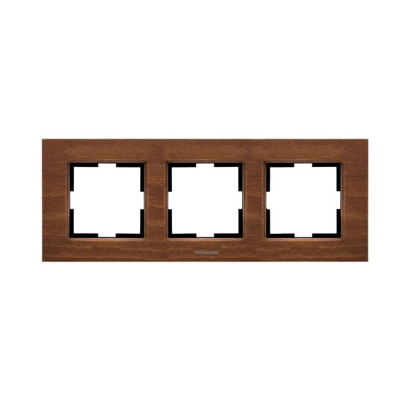 Karre Plus Accessory Wooden - Walnut Tree Three Gang Frame image 1