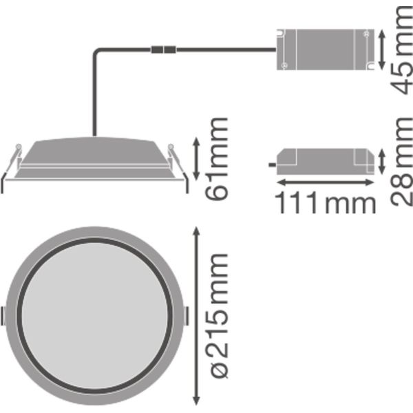 DOWNLIGHT ALU 200 25 W 4000 K IP44/IP20 WT image 14