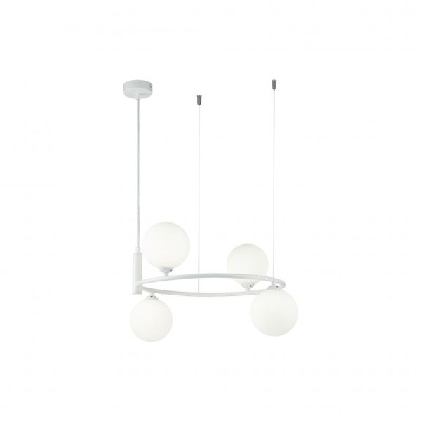 Modern Ring Pendant Lamp White image 1