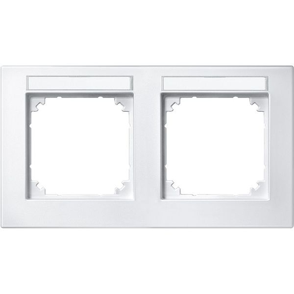 M-PLAN frame, can be labeled twice, horizontal installation, polar white image 1