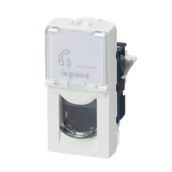 RJ45 socket Mosaic category 6 FTP 1 module white image 3