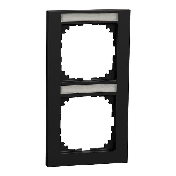 M-Pure frame, double with label holder, vertical mounting, matt black image 1