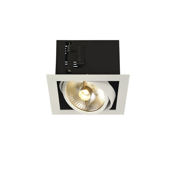 KADUX 1 ES111 Downlight, angular, matt white, max. 50W image 1