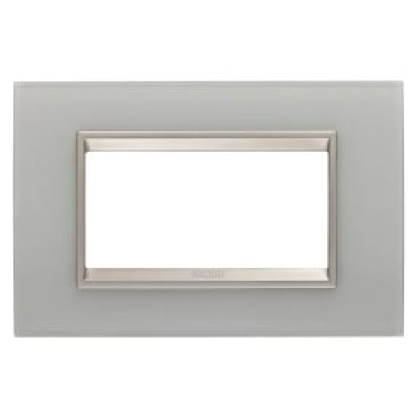 LUX PLATE - IN GLASS - 4 MODULES - NATURAL REFLECTION - INNER FRAME MATT LIGHT BRONZE - CHORUSMART image 1