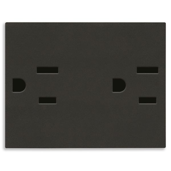 Two 2P+E 15A USA SICURY outlet black image 1