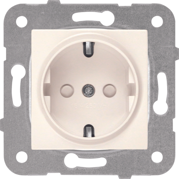 Karre Plus-Arkedia Beige Earthed Socket Child Protection image 1