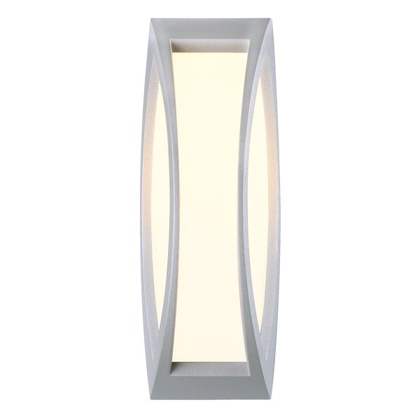 MERIDIAN 2 wall lamp, E27, max. 25W, IP54, silvergrey image 4