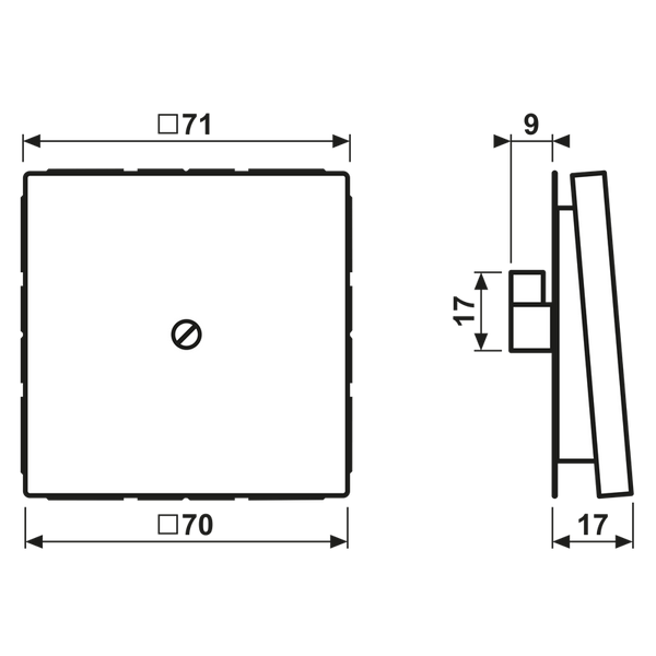 Cable outlet w.centre plate and insert LS990ASW image 3