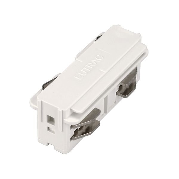 EUTRAC longitudinal coupler, electrical, white RAL 9016 image 1