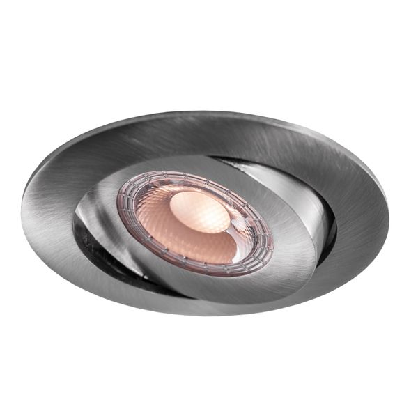 LED Slim Downlight 5W DIMM CCT 400Lm 55° CRI 90 Flicker-Free Cutout 70-75mm (Internal Driver Included) Brushed nickel THORGEON image 2