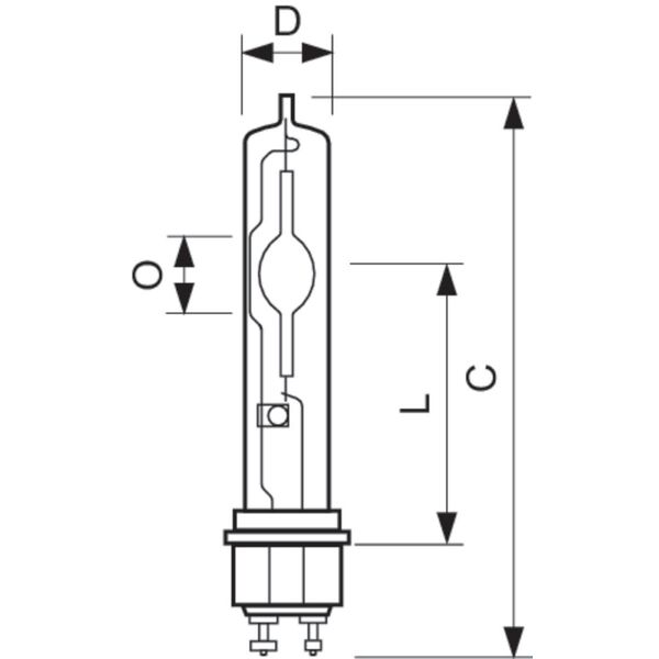 Metal-halide lamp CDM TMW 315W/942 PGZX18 Tubular THORGEON image 2