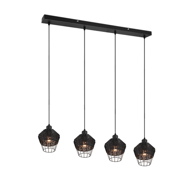 Borka pendant 4-pc E27 black image 1