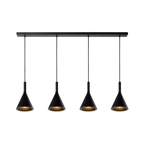 GIPSY Pendant  4x E27 Black Concrete image 1