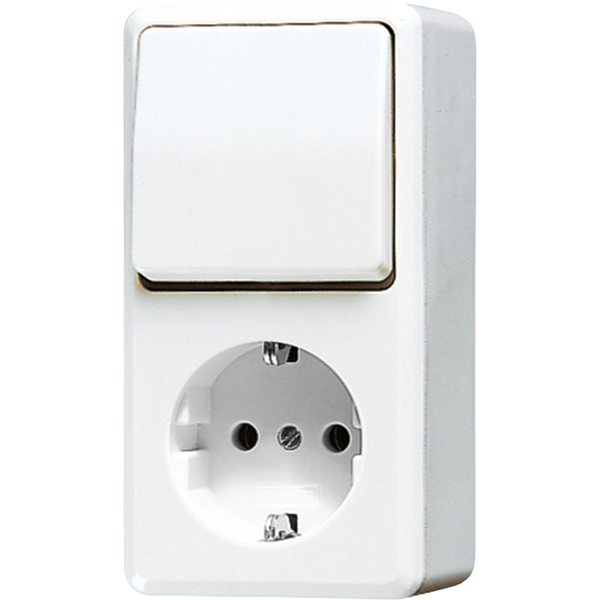 Combination SCHUKO® socket / 1-gang 676AWW image 1