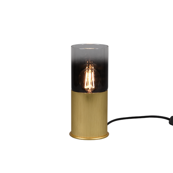 Robin table lamp E27 matt brass/smoke image 1