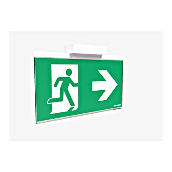 Emergency luminaire AG white, LED, ceiling surface image 1