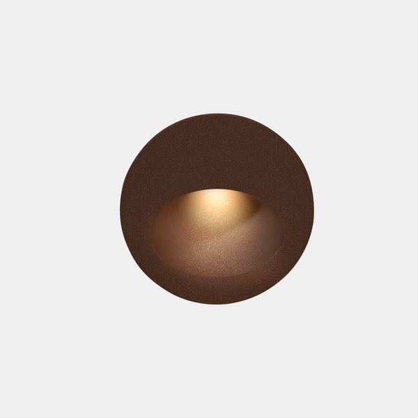 Recessed wall lighting IP66 Bat Round Oval LED 2.2W 2700K Brown 24lm image 1