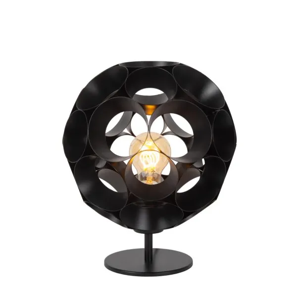 Lucide HANNELORE - Table lamp - Ø 25 cm - 1xE27 - Black image 1