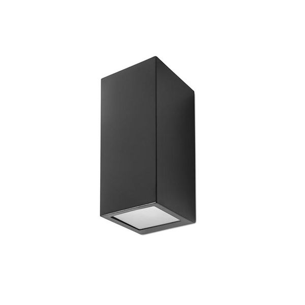 Wall fixture IP44 Cube Small GU10 35W Black 2670lm image 1