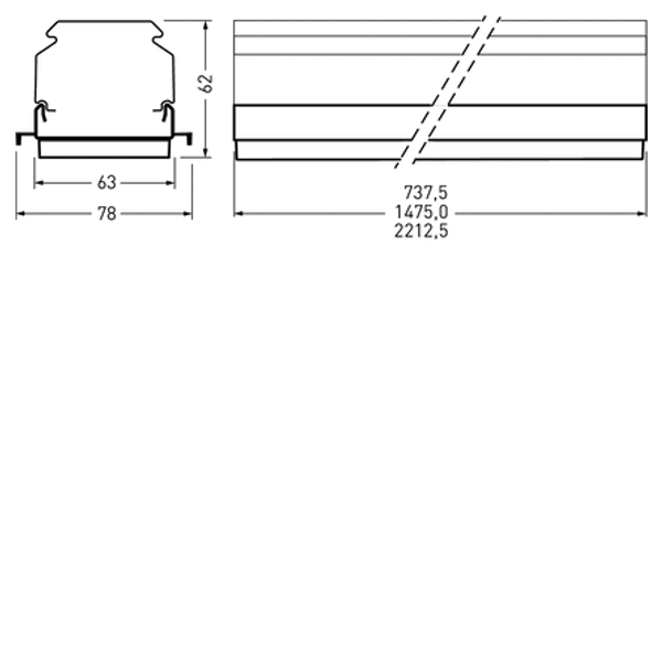 Continuous lines 765... E-Line Next Fix Lens White rectangular ETDD 79W 12600lm Wide (W) IK03 3 SDCM 9002017212 image 1