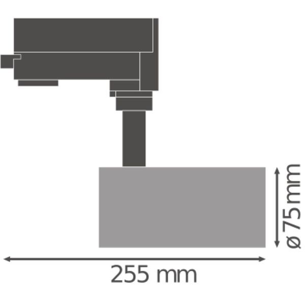 TRACKLIGHT SPOT D75 25W 25 W 3000 K 90RA NFL GY image 20