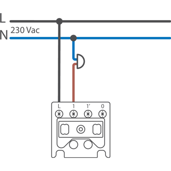 Base for N.O. or N.C. push button with 4 connection terminals, 10 A/25 image 2