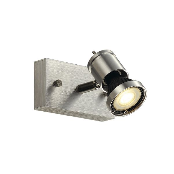 ASTO I wall- & ceiling lamp, GU10, max. 75W, brushed alu image 1