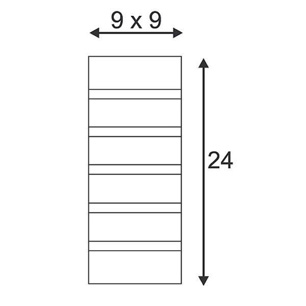 GL 100 SLOT wall lamp, E14, max. 40W, angular, white plaster image 3