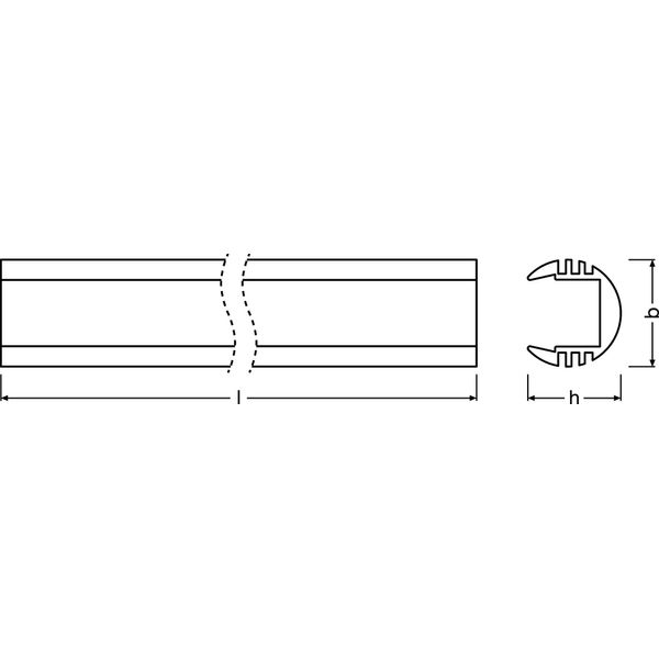 Medium Profiles for LED Strips -PM02/R/18X15,5/10/2 image 1