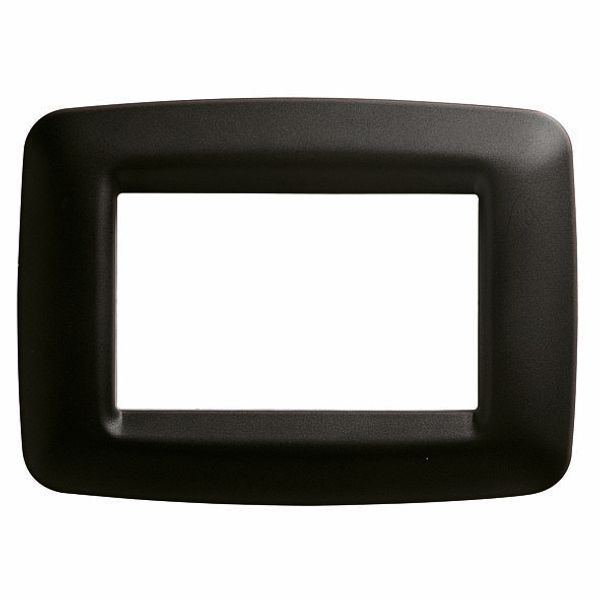 PLAYBUS YOUNG PLATE - IN TECHNOPOLYMER - SATIN FINISHING - 6 GANG - TONER BLACK - PLAYBUS image 2