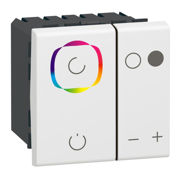 Color lighting dimmer Mosaic - 1 area - white - 2 modules image 1