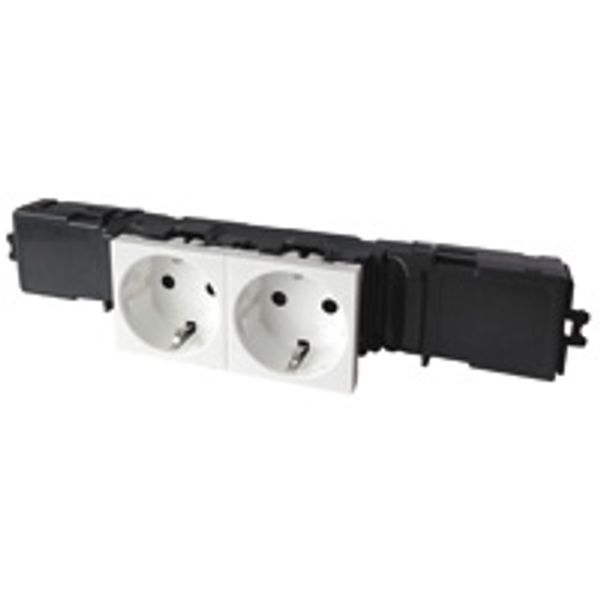 Socket Mosaic - 2x2P+E - for instal. on trunking - auto. term. WAGO WINSTA - std image 1