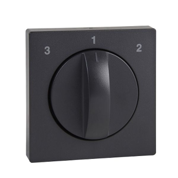 Central plate for fan rotary switch, anthracite, System M image 2