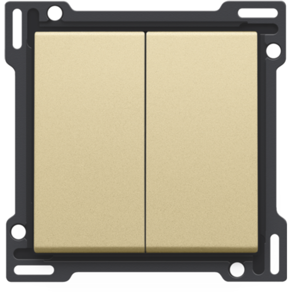 Finishing set for two-circuit switch, two-way switch + N.O. push butto image 1