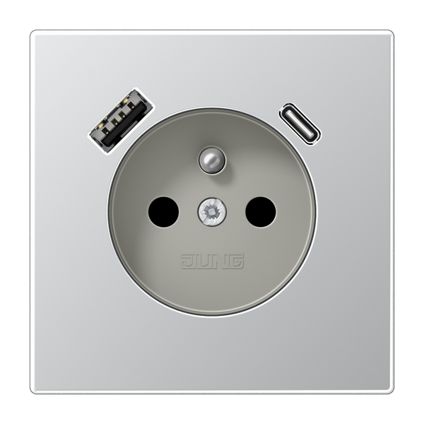 Socket fren/belg with USB type AC AL1520F-15CA image 1