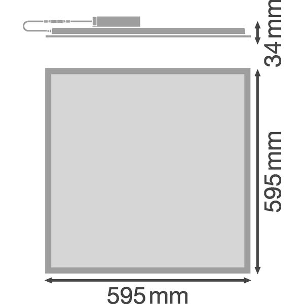 PANEL VALUE 600 36 W 6500 K WT DALI image 2