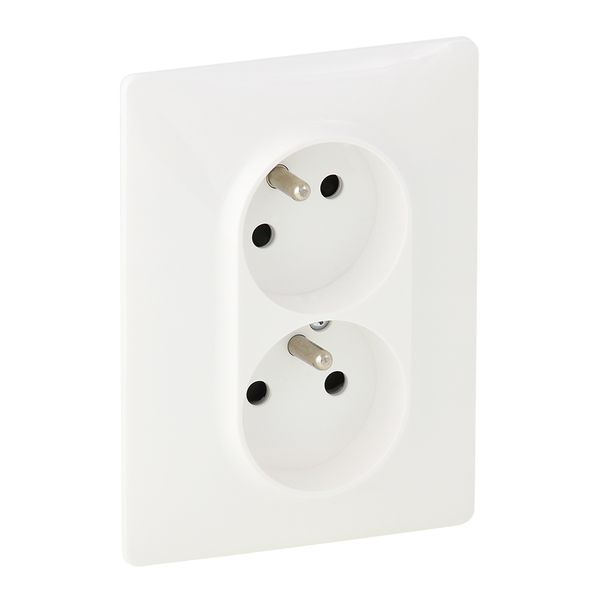 2x2P+E socket with shutters Valena Life - French std - 16 A - 250 V~ - white image 1